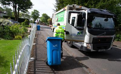 Blue bin collection