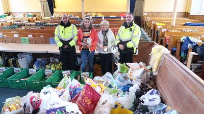 Community Safety Officers at foodbank