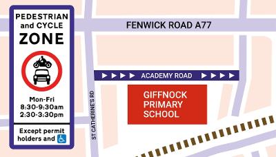 Giffnock Primary school street map