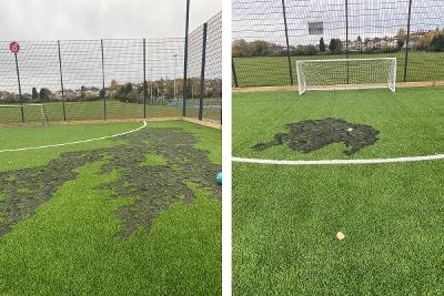 Muirend pitches vandalised