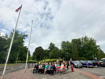 Armed Forces Day flag raising