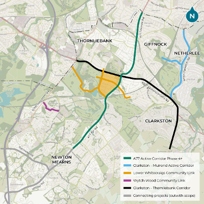 Active travel projects map